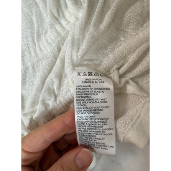 NWT Urban Outfitters Peasant Blouse Tie Front Blue Smocking / Embroidery Boho Sm - Picture 9 of 11